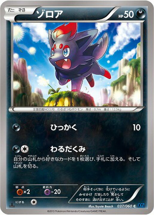 楽天市場 ポケモンカードゲーム Xy1 コレクションx Pk Xy1 037 ゾロア C コレクションx フルアヘッド