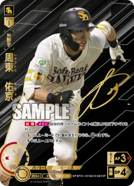 楽天市場】ドリームオーダー 【SSP】PBP03-H06 周東 佑京 : フルアヘッド