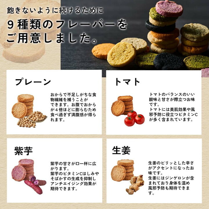 楽天市場 婦人公論掲載 おからクッキー ことから 藍 Ai 100枚 9種の野菜 豆乳 クッキー ダイエット 送料無料 豆乳おからクッキー ダイエットクッキー ダイエットお菓子 大豆 ヘルシー 低カロリー お徳用 ギフト プレゼント 美味しい おいしい 贈り物 Fullcy