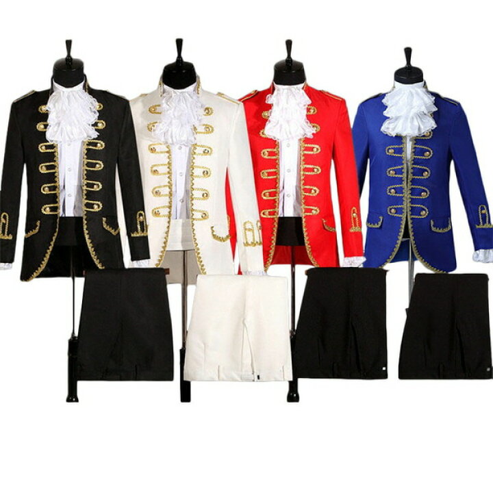 楽天市場 サイズ有xs S M L Xl 王子様 衣装 大人 公爵 宮廷服 男性用スーツ 5点セット コスプレ衣装 演出服 王子様 貴族 衣装 メンズ 宮廷服 中世 大人 演奏会 撮影用 舞台 演劇オペラ声楽 貴族服装 ヨーロッパ クリスマス仮装 ハロウィン衣装 黒 白 赤 青