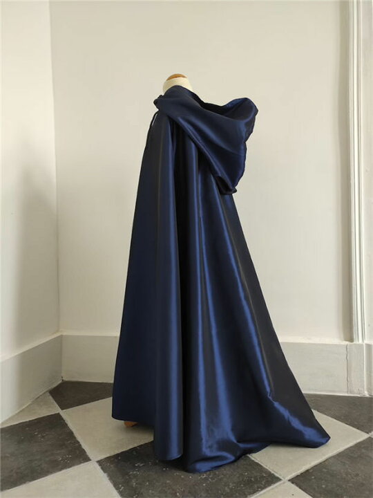 楽天市場】ロング マント フード付き ブラック ネイビー 130cm 150cm  