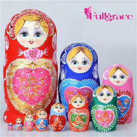 【マトリョーシカ】10個組 ロシアお土産 サファイア クラシック人形 クリスマス アメリカボダイ樹 置物 新築祝い 贈り物 装飾　結婚式　誕生日プレゼントja349c0c0c6