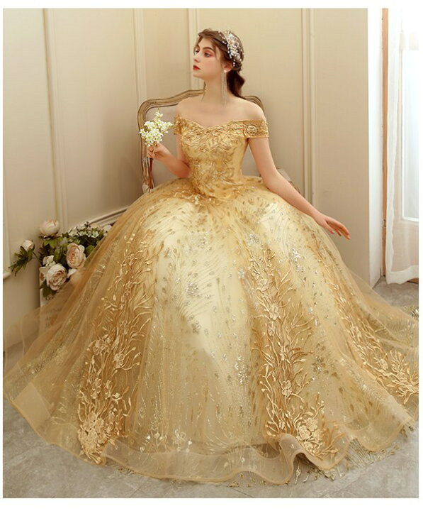 楽天市場】カラードレス 袖あり ウェディングドレス ロングドレス  