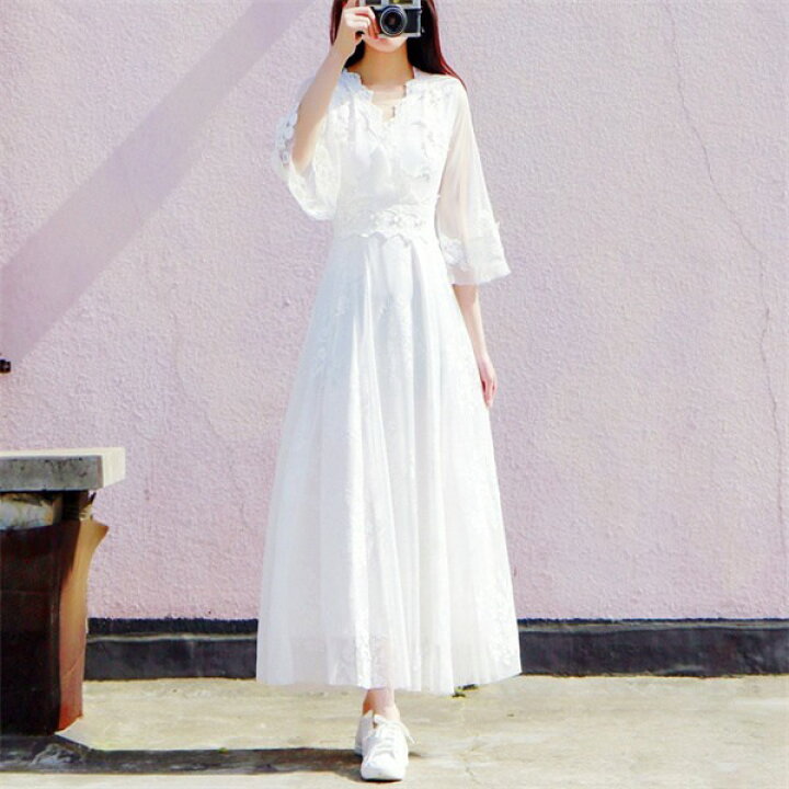 楽天市場】リゾートワンピース 大人可愛い かわいい 夏ワンピース  