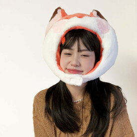パーティーグッズ 帽子 動物 コスプレ キツネ　面白グッズ 可愛い 余興 面白い 被り物 ゲーム ハロウィン クリスマス 宴会 忘年会 仮装 変装 eb019m3m3c6