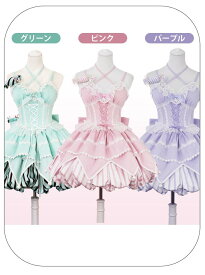 ロリータ ワンピース ビッグリボン ストライプ柄 袖なし レディース 甘ロリ ショート丈 ミニ ロリィタファッション レース フリル コスチューム アイドル 衣装 可愛い パーティー イベント ステージ 文化祭 ピンク ミントグリーン パープル 大きいサイズ S M L XL 2XL