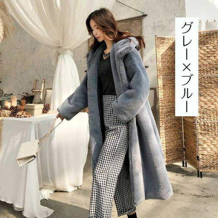 楽天市場】もこもこコート ロングコート ボア ファーコート フェイク 