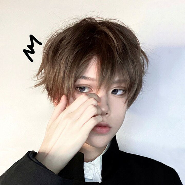 楽天市場 ウィッグ メンズ 短髪 かつら 自然 フルウィッグ コスプレ おしゃれ 男装 可愛い ショート 耐熱ウィッグ ブラウン 茶髪 小顔効果抜群 コスチューム ハロウィン イベント 文化祭 学園祭 韓国風 もじゃもじゃ Dp136n1 フルグレース