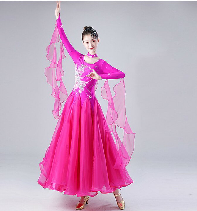 楽天市場】社交ダンス ドレス 競技用 社交ダンス衣装 ワンピース  