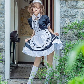 メイド服 コスプレ メイド ハロウィン コスプレ衣装 大人 セクシー コスチューム レディース メイド コスプレ エンジェル 仮装 かわいい コスプレ衣装 大人用 イベント 忘年会 新年会 定番 オススメ エプロン 黒 d1282s1