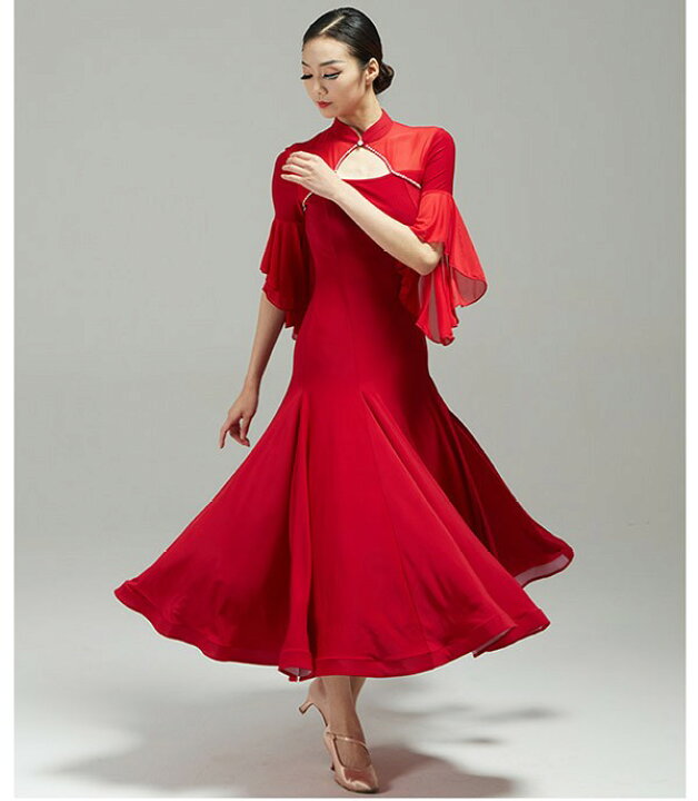 社交ダンス衣装】ピンク leirena レイリーナ ワンピース ドレス  