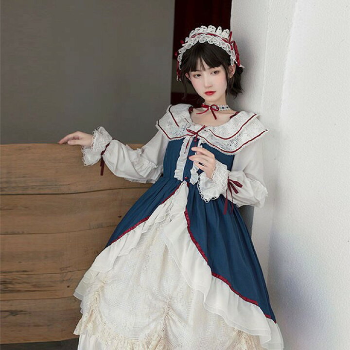楽天市場】ロリータ 森ガール ワンピース Aライン Lolita 2way オフ 