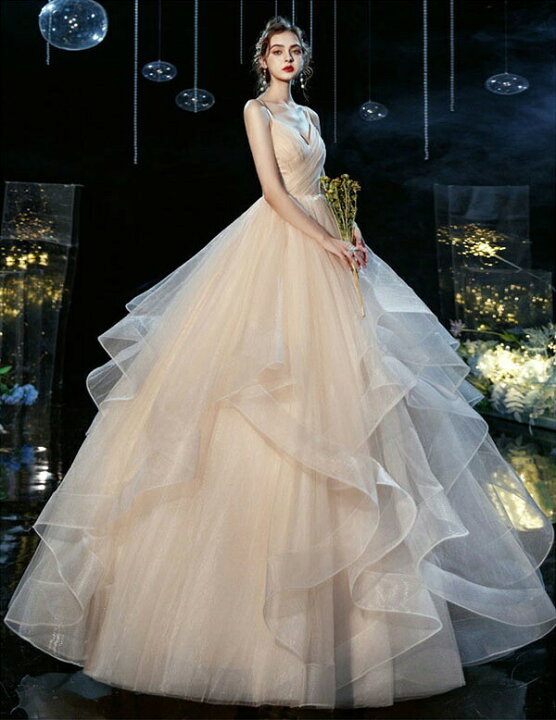 楽天市場】花嫁 ウェディングドレス Aライン キャミソール ビスチェ  