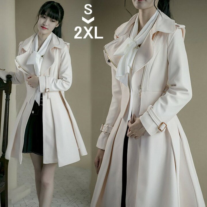 楽天市場】スプリングコート レディース トレンチコート 春秋 ショート  