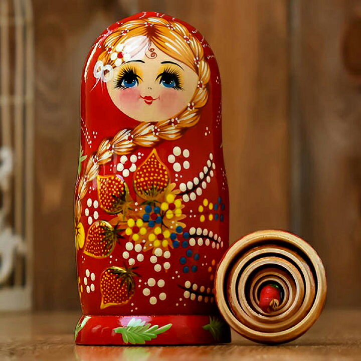 楽天市場】マトリョーシカ ロシア 人形 民芸品 土産物 手作り人形 