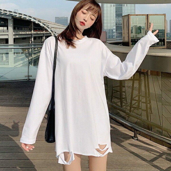 楽天市場】白tシャツ レディース 大きいサイズ 長袖 大人可愛い 