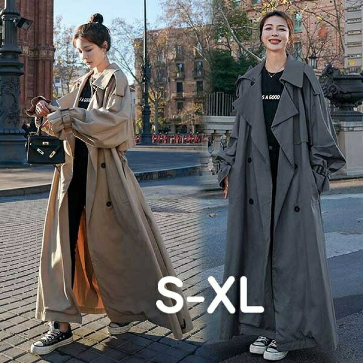 楽天市場】ロングアウター トレンチコート レディース スプリング  