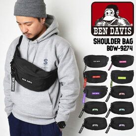 ボディバッグ レディース ブランド メンズ BEN DAVIS ベンデイビス 斜めがけ ボディパック ウエストバッグ マザーズバッグ おしゃれ カジュアル ストリート ブラック ロゴ お洒落 フェス レジャー ライブ bendavis 軽い 軽量 シンプル レッド ピンク メール便OK