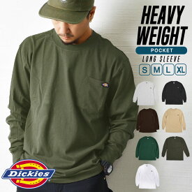 Tシャツ 長袖 DICKIES ディッキーズ ロンT ロングスリーブ ブランド メンズ レディース ロゴ wl450 無地 大きいサイズ ストリート ヘビーウェイト 胸ポケット ポケット ポケ付き 分厚い クルーネック アメカジ シンプル おしゃれ かっこいい父の日 プレゼント