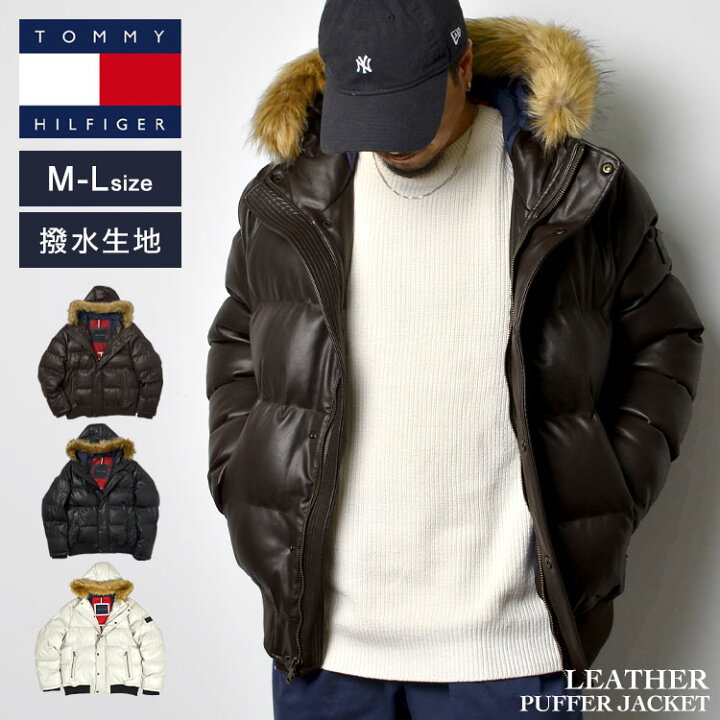 楽天市場】ダウンジャケット レザー メンズ トミーヒルフィガー TOMMY  