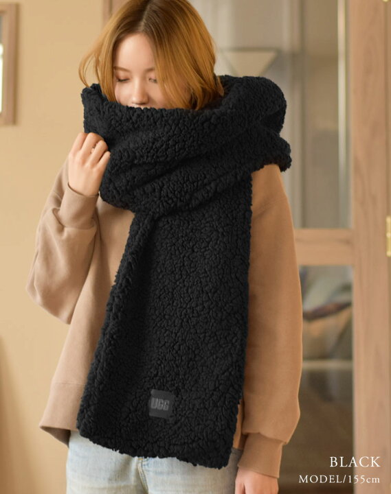 楽天市場 ボア マフラー ブランド Ugg アグ マフラー レディース メンズ ボリューム もこもこ 長い 約186cm ボアマフラー 大判 無地 防寒 暖かい 可愛い 厚手 ふわふわ ビッグサイズ 通勤 通学 黒 ブラック ブラウン 茶色 白 ホワイト ストール ホワイトデー プレゼント