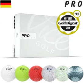 【HOT LIST 2020 金賞】Vice GOLF PRO ヴァイスゴルフ プロ 3ピース ウレタンカバー ゴルフボール 1ダース 12球入 USA直輸入品【ヘッドスピード44～49m/s程度推奨】【公認球】【ゴルフボール】