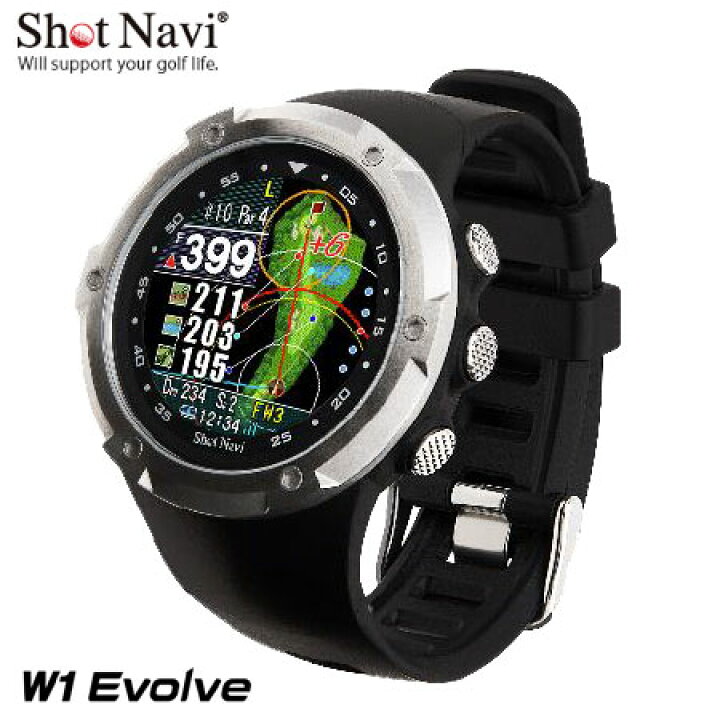楽天市場】Shot Navi ショットナビ W1 Evolve ブラック ゴルフ 