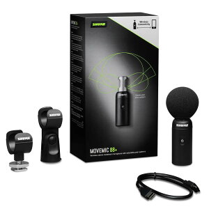 Shure MoveMic88+ MV88+W-J-Z6 ワイヤレスコンデンサーマイク | スマホ タブレット 録音 高音質 Bluetooth ワイヤレス 国内正規品 安心の2年保証