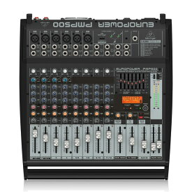 BEHRINGER PMP500 EUROPOWER パワードミキサー| 高性能パワーアンプ デジタルエフェクター グライコ 16チャンネル入力 国内正規品 安心の3年保証