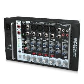BEHRINGER PMP500MP3 EUROPOWER パワードミキサー| ボックスタイプ アンプ内蔵ミキサー MP3プレイヤー パワーアンプ ミキサー リバーブ 8チャンネル入力 PA機材 PA機器 音響 国内正規品 安心の3年保証