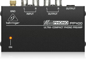 BEHRINGER PP400 MICROPHONO フォノプリアンプ フォノイコライザー | アナログプレイヤー レコードプレイヤー ターンテーブル 国内正規品 安心の3年保証