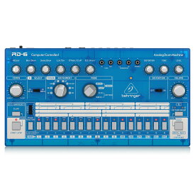 BEHRINGER RD-6-BB アナログ ドラムマシン ブルー | ヴィンテージ リズムマシン パーカッション トラックメイカー シーケンサー ハウス テクノ グルーヴ EDM TR-606 クローン 国内正規品 安心の3年保証