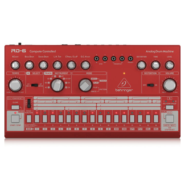 楽天市場】BEHRINGER RD-6-RD アナログ ドラムマシン レッド 