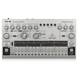 BEHRINGER RD-6-SR アナログ ドラムマシン シルバー | ヴィンテージ リズムマシン パーカッション トラックメイカー シーケンサー ハウス テクノ グルーヴ EDM TR-606 クローン 国内正規品 安心の3年保証