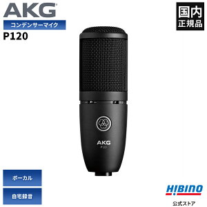 AKG P120 コンデンサーマイク| ボーカル アコースティックギター 打楽器レコーディング スタジオ 自宅録音 宅録 レコーディング サイドアドレス型マイクロホン 国内正規品