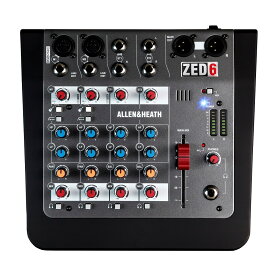 Allen & Heath ZED-6アナログミキサー| 自宅録音 DTM DAW 高音質 マイクプリアンプ ファンタム電源供給 ギター直接入力 Hi-Z アレンアンドヒース アレヒ ミキサー 6ch コンパクト 小型ミキサー デスクトップ 国内正規品