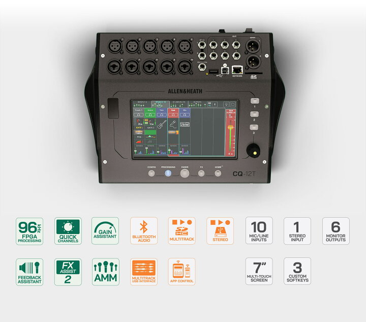 楽天市場】Allen & Heath CQ-12T デジタル・コンパクトミキサー 