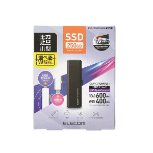 �G���R�� �O�t��SSD 250GB USB3.2 (Gen2)�Ή� �X���C�h�� Type-C/Type-A �R�l�N�^ iPhone/iPad �Ή� �u���b�N ESD-EAWA0250GBK