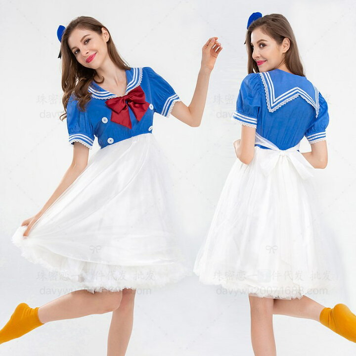 楽天市場 コスチューム 衣装 コスプレ 海軍 ワンピース エロい 仮装 海軍 水兵さん アヒル 仮装 レディース マリン ワンピ 水兵 かわいい エロイ バレンタイン コスプレ衣装 Xl 大きいサイズ イベント 可愛い 女性 コス キャラクター Fully Fully