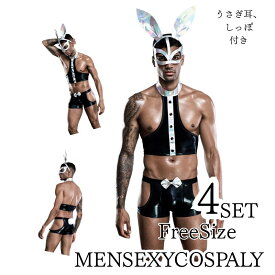 コスプレメンズ 仮装 バニー うさぎ 耳 メンズ 男性用 コスプレ クリスマス コスチューム 衣装 コスチューム ランジェリー セクシー パーティ 仮装 男性 セクシーランジェリー 結婚式 余興送料無料 翌日配達