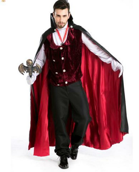 楽天市場 あす楽対応 ハロウィン 仮装 ヴァンパイア メンズ用 大人用 衣装 コスプ メンズ 吸血鬼 コスプレ衣装 男性 マント 男 文化祭 ドラキュラ 男性用 セットアップ ハロウイン ハロウィーン 大人 ハロウィンコスチューム バンパイア 個性的 ハロウィン衣装