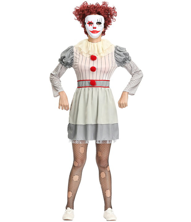 楽天市場 ハロウィン衣装 ピエロ コスチューム 仮装 魔女 猛獣使い サーカス 調教師 ピエロ 大人 仮装 レディース コスプレ衣装 大きいサイズ 忘年会 女性用 女性 レディース 余興 おもしろ おもしろコスチューム イベント 宴会 ぴえろ Fully Fully