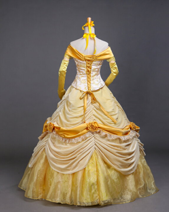 楽天市場 女性用 ベル ワンピース コスプレ 衣装 ドレス プリンセスドレス プリンセス ドレス ハロウィン 仮装 女王 大きいサイズ 女性 レディース なりきり 大人用 コスプレ衣装 美女と野獣 ロングドレス ハロウイン 大人 ハロウィンコスチューム S M L Xl オーダー