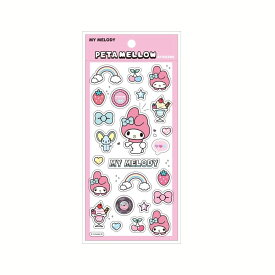キャラクター ペタメロウシール ステッカーズ クロミ シナモロール ハローキティ マイメロディ サンリオキャラクターズ クレヨンしんちゃん ひまわり ぶりぶりざえもん チョコビ ワニ山さん クリア 透明 立体 3D ペタペタステッカーズ