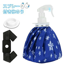 氷嚢 氷のう アイスバッグ 大口径 スプレー付き 結露なし 水漏れ防止 冷温両用 アイシングセット スポーツ用 足首 膝 頭 関節などに使用 腫れ痛み軽減 日常生活