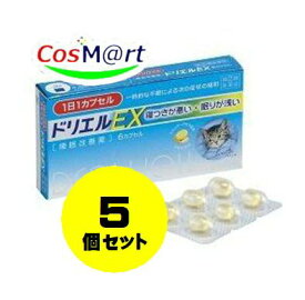 【5個セット】 【ゆうパケット 送料無料】 【指定第2類医薬品】 エスエス製薬 ドリエルEX6カプセル 4987300053508-5【ゆうパケットにて発送】