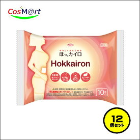【12個セット】 ホッカイロ Hokkairon 貼る レギュラー 10個 ｜興和｜低温カイロ｜14時間持続｜1年中使いやすい温度｜衣類に貼るタイプ｜フェムケア｜冷房｜冷え対策｜ (4987973284674-12)