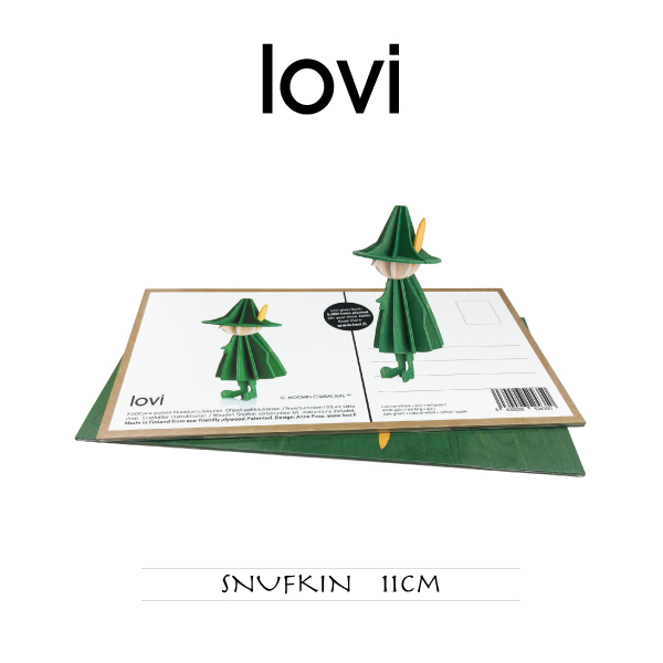 オブジェが出来るポストカード lovi 76%OFF ロヴィ 独特の素材 11cm カードスナフキン