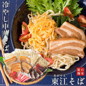 沖縄そば 『東江そば（あがりえそば）』 冷やし中華そば（三枚肉入り） 自家製生麺 沖縄そば人気店 プレゼント ギフト 送料無料