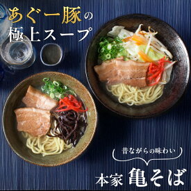 沖縄そば 『本家亀そば（ほんけかめそば）』 三枚肉そば5食セット あぐー豚出汁 昔ながらの沖縄そば 人気店 プレゼント ギフト 送料無料